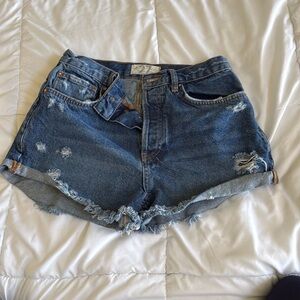 We The Free x Free People Loving Good Vibrations Raw Hem Shorts